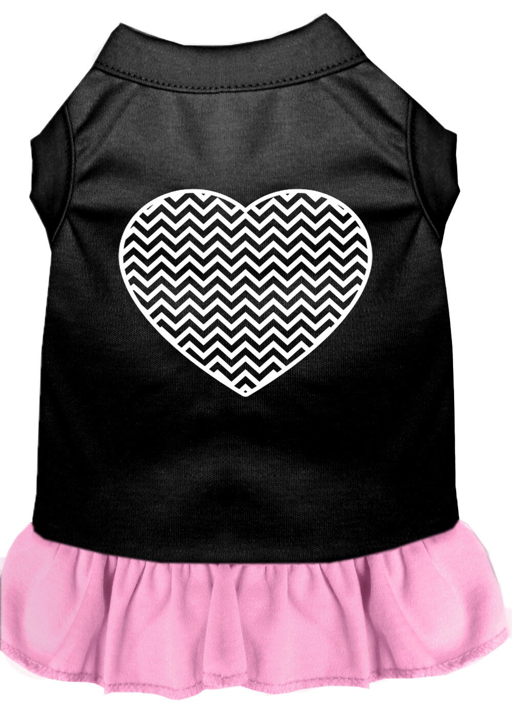 Pet Dress "Chevron Heart"