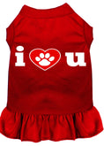 Load image into Gallery viewer, Pet Dress, Screen Printed, "I Heart You"
