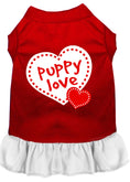 Load image into Gallery viewer, Pet Dress Screen Printed, "Puppy Love"
