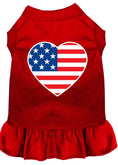 Load image into Gallery viewer, Pet Dress "American Flag Heart"
