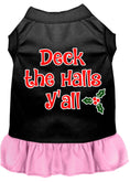 Load image into Gallery viewer, Christmas Pet Dress Screen Printed, "Deck The Halls Y'all"
