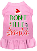 Load image into Gallery viewer, Christmas Pet Dress Screen Printed, "Don't Tell Santa"
