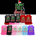 Load image into Gallery viewer, Christmas Pet Dress Screen Printed, "Don't Tell Santa"
