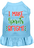 Load image into Gallery viewer, Christmas Pet Dress Screen Printed, "I Make Spirits Bright"
