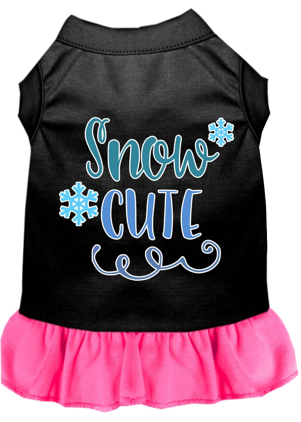 Pet Dress Screen Printed, "Snow Cute"