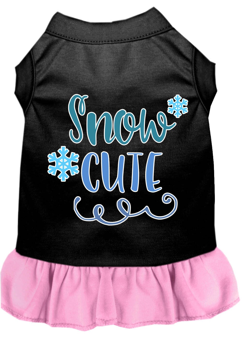Pet Dress Screen Printed, "Snow Cute"