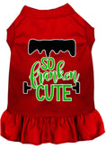 Load image into Gallery viewer, Halloween Pet Dress Screen Printed, "So Franken Cute"
