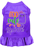 Load image into Gallery viewer, Halloween Pet Dog & Cat Dress, "Too Cute To Spook - Girly Ghost"
