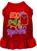 Load image into Gallery viewer, Halloween Pet Dog & Cat Dress, "Too Cute To Spook - Girly Ghost"
