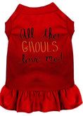 Load image into Gallery viewer, Halloween Pet Dress "All The Ghouls Love Me"
