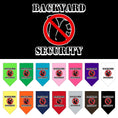 Load image into Gallery viewer, Pet and Dog Bandana Screen Printed, "Backyard Security"
