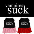 Load image into Gallery viewer, Halloween Pet Dress Screen Printed, "Vampires Suck"
