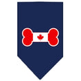 Load image into Gallery viewer, Pet and Dog Bandana Screen Printed, "Bone Shaped Canadian Flag"
