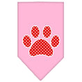 Load image into Gallery viewer, Pet and Dog Bandana Screen Printed, "Red Swiss Dot Paw"
