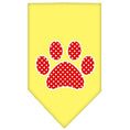 Load image into Gallery viewer, Pet and Dog Bandana Screen Printed, "Red Swiss Dot Paw"
