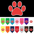 Load image into Gallery viewer, Pet and Dog Bandana Screen Printed, "Red Swiss Dot Paw"
