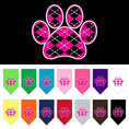 Load image into Gallery viewer, Pet and Dog Bandana Screen Printed,  "Pink Argyle Paw"
