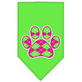 Load image into Gallery viewer, Pet and Dog Bandana Screen Printed,  "Pink Argyle Paw"
