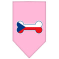 Load image into Gallery viewer, Pet and Dog Bandana Screen Printed,  "Bone Shaped Czech Republic Flag"
