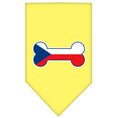 Load image into Gallery viewer, Pet and Dog Bandana Screen Printed,  "Bone Shaped Czech Republic Flag"
