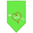 Load image into Gallery viewer, Pet and Dog Bandana Screen Printed, "XOXO"
