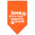 Load image into Gallery viewer, Pet and Dog Bandana Screen Printed, "Love Is A Four Legged Word"

