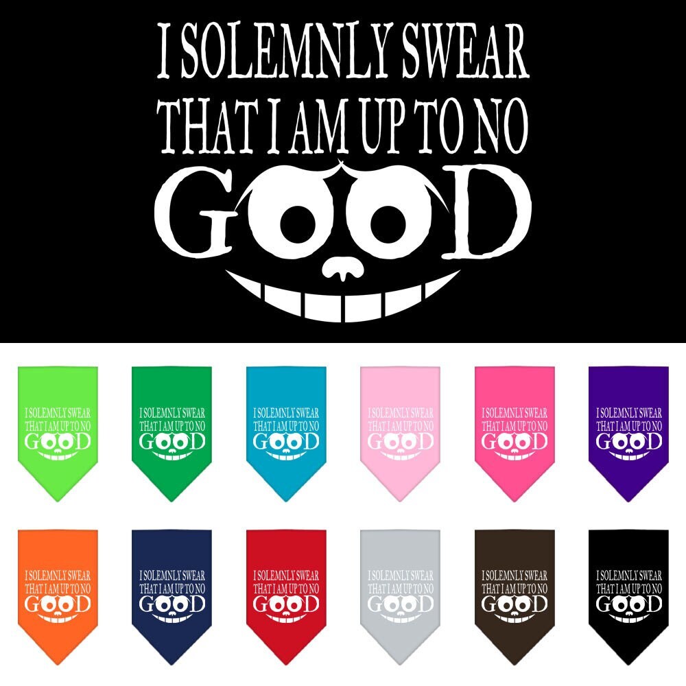 Pet and Dog Bandana, "I Solemnly Swear That I Am Up To No Good"