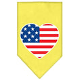 Load image into Gallery viewer, Pet and Dog Bandana Screen Printed, "American Flag Heart"

