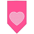 Load image into Gallery viewer, Pet and Dog Bandana Screen Printed, "Chevron Heart"
