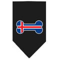 Load image into Gallery viewer, Pet and Dog Bandana Screen Printed, "Bone Shaped Iceland Flag"
