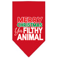 Load image into Gallery viewer, Christmas Pet and Dog Bandana, "Merry Christmas, Ya Filthy Animal"
