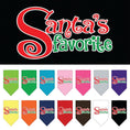 Load image into Gallery viewer, Christmas Pet and Dog Bandana Screen Printed, "Santa's Favorite"
