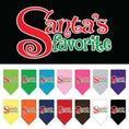 Load image into Gallery viewer, Christmas Pet and Dog Bandana Screen Printed, "Santa's Favorite"
