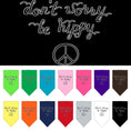 Load image into Gallery viewer, Pet and Dog Bandana Screen Printed, "Don't Worry, Be Hippy"
