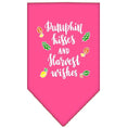 Load image into Gallery viewer, Dog Bandana Screen Printed,  "Pumpkin Kisses & Harvest Wishes"
