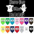 Load image into Gallery viewer, Halloween Pet and Dog Bandana Screen Printed, "Here For The Boos"
