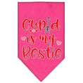Load image into Gallery viewer, Pet and Dog Bandana Screen Printed, "Cupid Is My Bestie"
