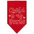 Load image into Gallery viewer, Pet and Dog Bandana Screen Printed, "Cupid Is My Bestie"
