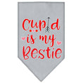 Load image into Gallery viewer, Pet and Dog Bandana Screen Printed, "Cupid Is My Bestie"
