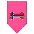 Load image into Gallery viewer, Pet and Dog Bandana Screen Printed, "Bone Shaped Norway Flag"
