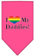 Load image into Gallery viewer, Pet and Dog Bandana Screen Printed, "I Heart My Daddies"
