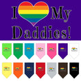 Load image into Gallery viewer, Pet and Dog Bandana Screen Printed, "I Heart My Daddies"
