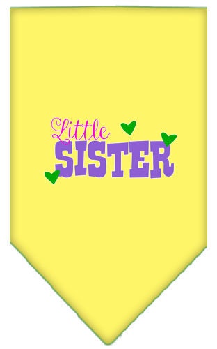 Pet and Dog Bandana Screen Printed, "Little Sister"
