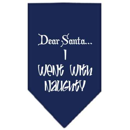 Christmas Pet and Dog Bandana, "Dear Santa... I Went With Naughty"