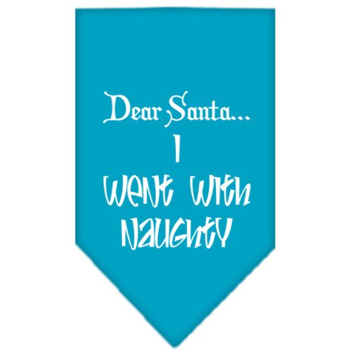 Christmas Pet and Dog Bandana, "Dear Santa... I Went With Naughty"