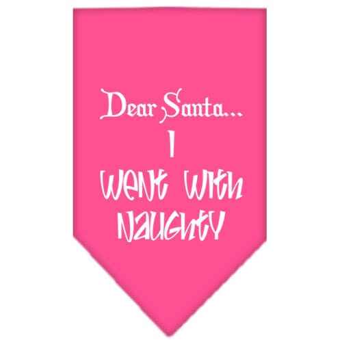 Christmas Pet and Dog Bandana, "Dear Santa... I Went With Naughty"