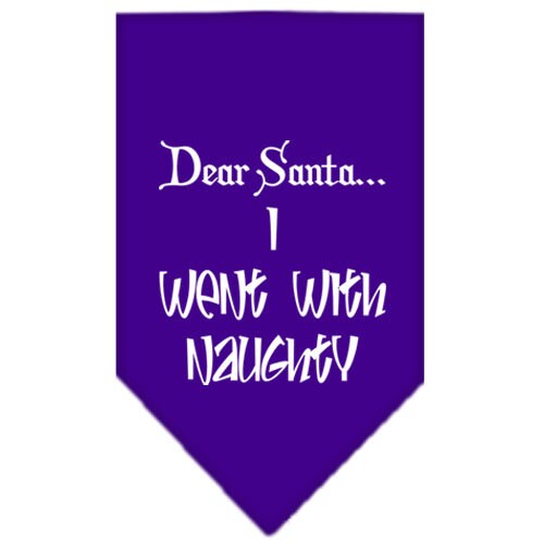 Christmas Pet and Dog Bandana, "Dear Santa... I Went With Naughty"