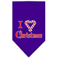 Load image into Gallery viewer, Christmas Pet and Dog Bandana Screen Printed, "I Heart Christmas"
