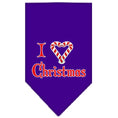 Load image into Gallery viewer, Christmas Pet and Dog Bandana Screen Printed, "I Heart Christmas"
