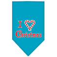 Load image into Gallery viewer, Christmas Pet and Dog Bandana Screen Printed, "I Heart Christmas"
